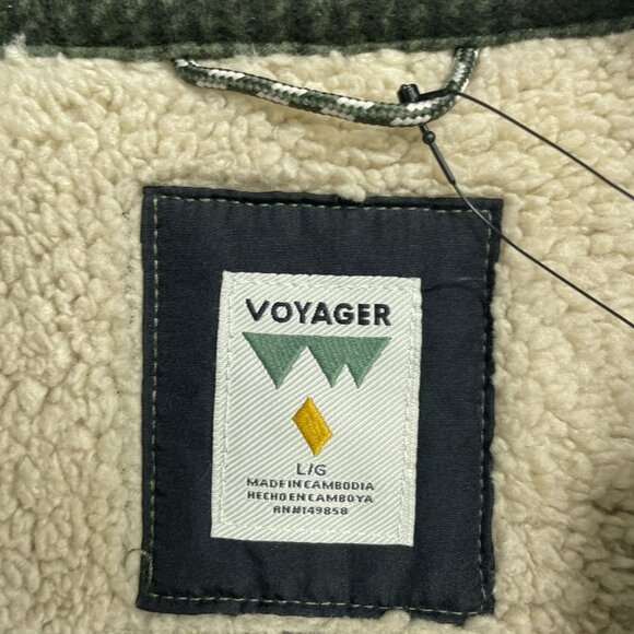 NEW Voyager Men's L Plaid Sherpa Lined Fleece Shirt Jacket - Picture 4 of 9